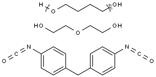 Poly(oxytetramethylene glycol), polymer with diethylene glycol and methylene-di-p-phenylene isocyanate Structure
