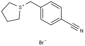 4-(thiolan-1-ium-1-ylmethyl)benzonitrile, bromide Structure