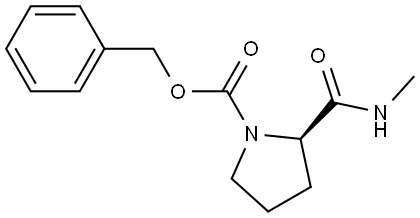 (R)-benzyl 2-(methylcarbamoyl)pyrrolidine-1-carboxylate Structure