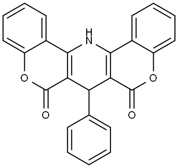 7-phenyl-7,14-dihydro-6H,8H-dichromeno[4,3-b:3',4'-e]pyridine-6,8-dione Structure