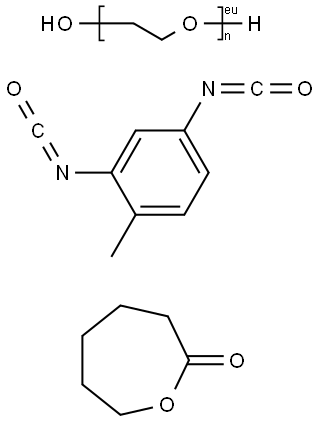 2-Oxepanone, polymer with 2,4-diisocyanato-1-methylbenzene and α-hydro-ω-hydroxypoly( oxy-1,2-ethanediyl) Structure