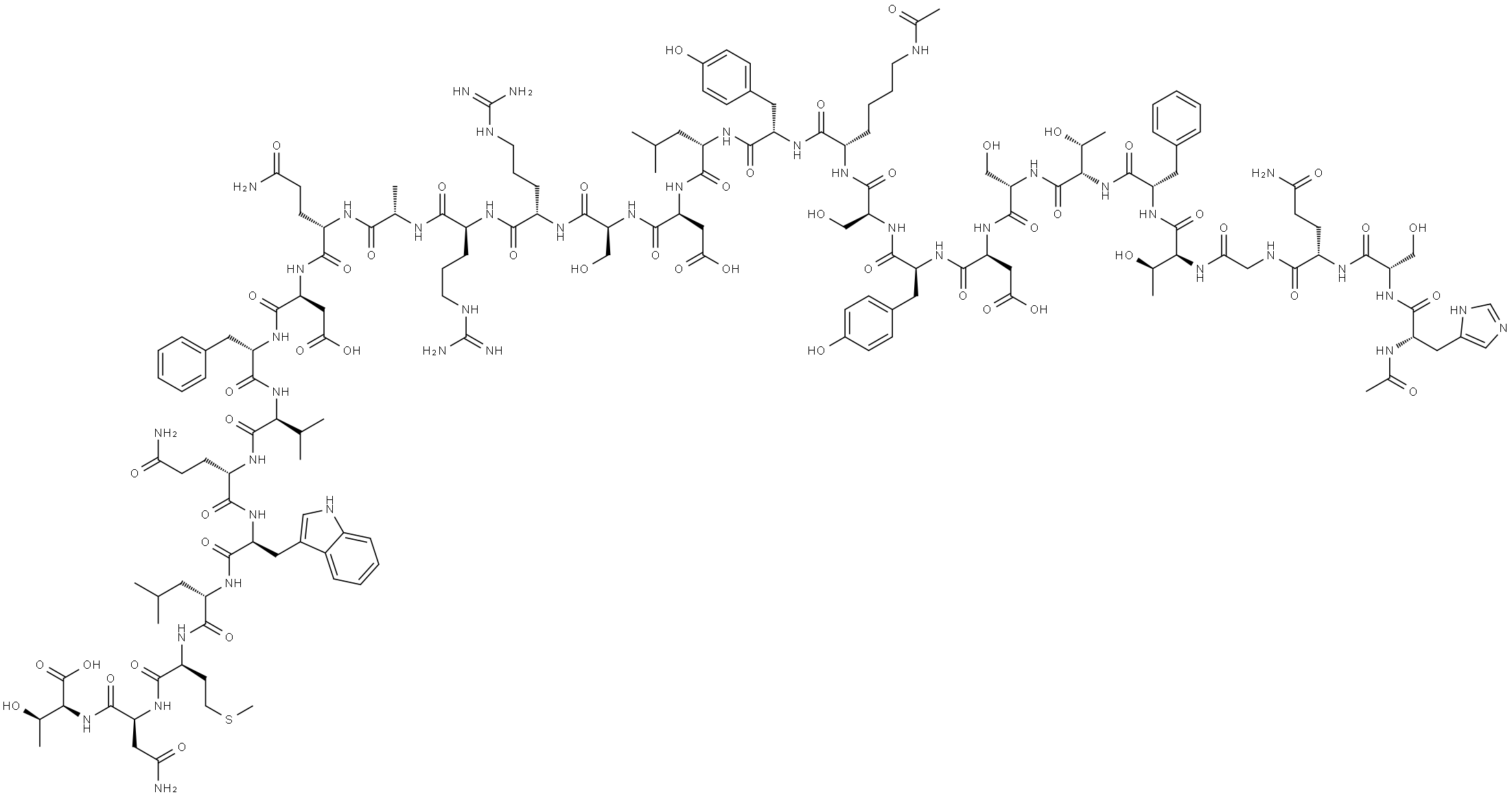N(alpha)-epsilon-acetylglucagon Structure