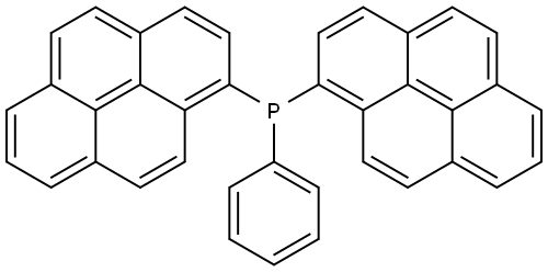 Phenyldi-1-pyrenylphosphine Structure