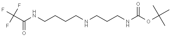 tert-Butyl (3-((4-(2,2,2-trifluoroacetamido)butyl)amino)propyl)carbamate Structure