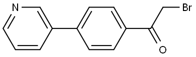 Ethanone, 2-bromo-1-[4-(3-pyridinyl)phenyl]- Structure