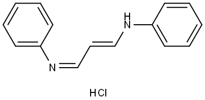 N-(3-anilinoprop-2-enylidene)benzenaminium chloride Structure