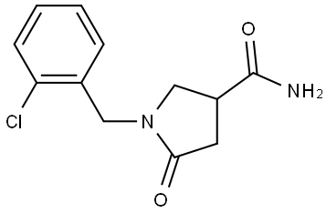 1-(2-chlorobenzyl)-5-oxopyrrolidine-3-carboxamide Structure