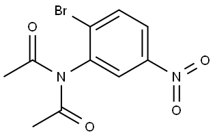 N-acetyl-N-(2-bromo-5-nitrophenyl)acetamide Structure