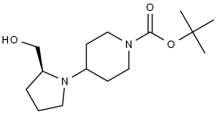 (S)-tert-butyl 4-(2-(hydroxymethyl)pyrrolidin-1-yl)piperidine-1-carboxylate Structure