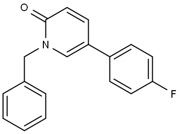 5-(4-Fluorophenyl)-1-(phenylmethyl)-2(1H)-pyridinone Structure