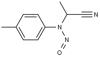 N-(1-cyanoethyl)-N-(p-tolyl)nitrous amide Structure