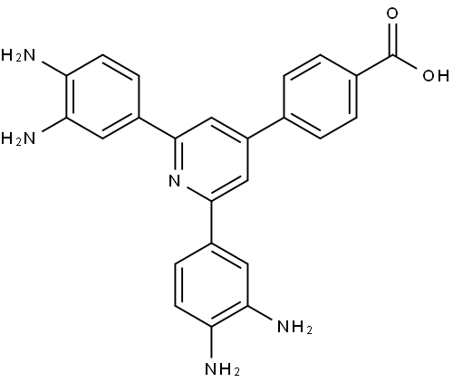Benzoic acid, 4-[2,6-bis(3,4-diaminophenyl)-4-pyridinyl]- Structure