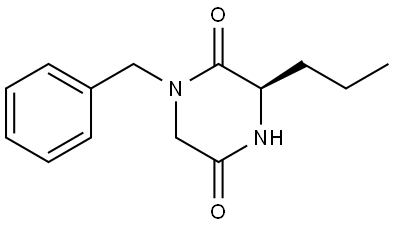 (3R)-1-benzyl-3-propylpiperazine-2,5-dione Structure