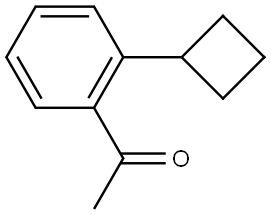 1-(2-Cyclobutylphenyl)ethanone Structure
