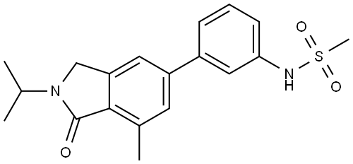 Methanesulfonamide, N-[3-[2,3-dihydro-7-methyl-2-(1-methylethyl)-1-oxo-1H-isoindol-5-yl]phenyl]- Structure