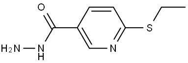 6-(Ethylthio)-3-pyridinecarboxylic acid hydrazide Structure