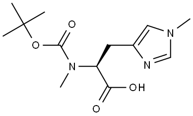L-Histidine, N-[(1,1-dimethylethoxy)carbonyl]-N,1-dimethyl- Structure