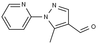 1H-Pyrazole-4-carboxaldehyde, 5-methyl-1-(2-pyridinyl)- Structure