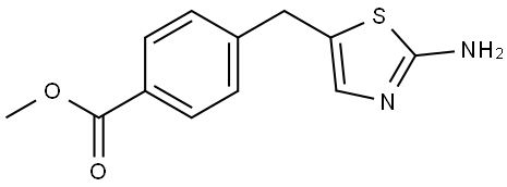 Methyl 4-[(2-amino-5-thiazolyl)methyl]benzoate Structure