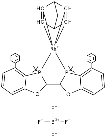 Rhodium(1+), [(2,3,5,6-η)-bicyclo[2.2.1]hepta-2,5-diene][(2S,2′S,3R,3′R)-3,3′-bi… Structure