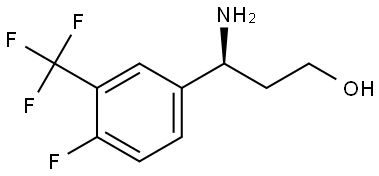 (S)-3-amino-3-(4-fluoro-3-(trifluoromethyl)phenyl)propan-1-ol Structure