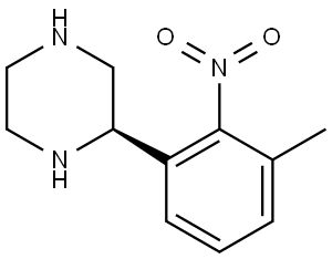 (2R)-2-(3-Methyl-2-nitrophenyl)piperazine Structure