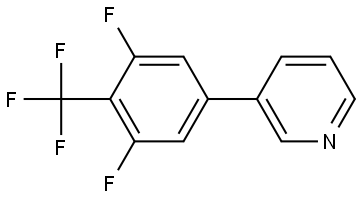 3-[3,5-Difluoro-4-(trifluoromethyl)phenyl]pyridine Structure