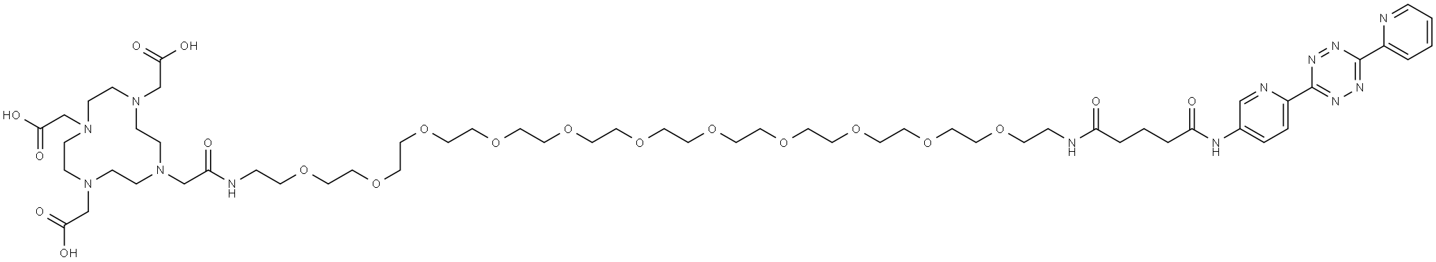 Py-Tz-Py-NH-GA-PEG11-DOTA Structure