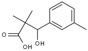 β-Hydroxy-α,α,3-trimethylbenzenepropanoic acid Structure