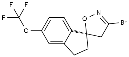 (R)-3'-bromo-5-(trifluoromethoxy)-2,3-dihydro-2'H-spiro[indene-1,5'-isoxazole Structure