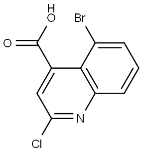 5-bromo-2-chloroquinoline-4-carboxylic acid Structure