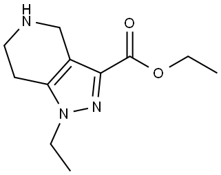ethyl 1-ethyl-4,5,6,7-tetrahydropyrazolo[4,3-c]pyridine-3-carboxylate Structure