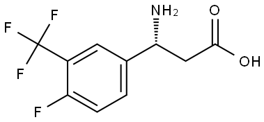 (R)-3-amino-3-(4-fluoro-3-(trifluoromethyl)phenyl)propanoic acid Structure