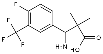 3-amino-3-(4-fluoro-3-(trifluoromethyl)phenyl)-2,2-dimethylpropanoic acid Structure