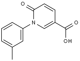 1,6-Dihydro-1-(3-methylphenyl)-6-oxo-3-pyridinecarboxylic acid Structure