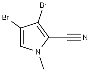 3,4-dibromo-1-methyl-1H-pyrrole-2-carbonitrile Structure