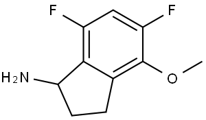 5,7-difluoro-2,3-dihydro-4-methoxy-1H-inden-1-amine Structure