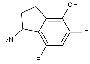 1-Amino-5,7-difluoro-2,3-dihydro-1H-inden-4-ol Structure