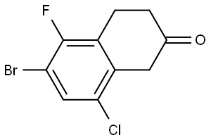 6-Bromo-8-chloro-5-fluoro-3,4-dihydro-2(1H)-naphthalenone Structure