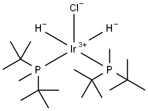 (TB-5-22)-Bis[bis(1,1-dimethylethyl)methylphosphine]chlorodihydroiridium Structure