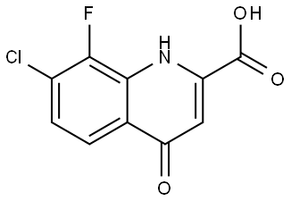 2-Quinolinecarboxylic acid, 7-chloro-8-fluoro-1,4-dihydro-4-oxo- Structure