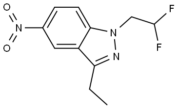 1-(2,2-Difluoroethyl)-3-ethyl-5-nitro-1H-indazole Structure
