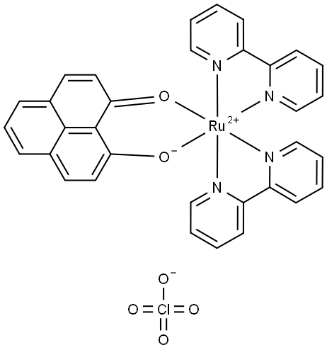 Ruthenium(1+), bis(2,2′-bipyridine-κN1,κN1′)[9-(hydroxy-κO)-1H-phenalen-1-onato-… Structure