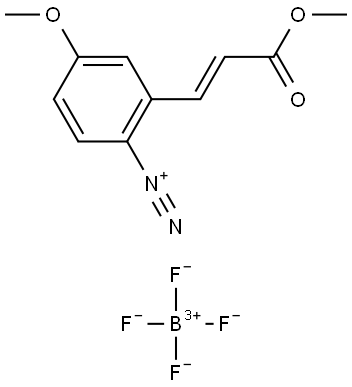 Benzenediazonium, 4-methoxy-2-[(1E)-3-methoxy-3-oxo-1-propen-1-yl]-, tetrafluoroborate(1-) (1:1) (ACI) Structure