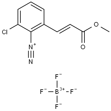 Benzenediazonium, 2-chloro-6-[(1E)-3-methoxy-3-oxo-1-propen-1-yl]-, tetrafluoroborate(1-) (1:1) (ACI) Structure