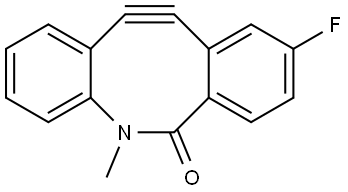 11,12-Didehydro-9-fluoro-5-methyldibenz[b,f]azocin-6(5H)-one Structure