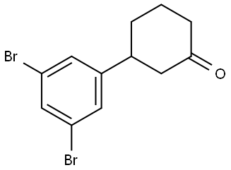 3-(3,5-Dibromophenyl)cyclohexanone Structure