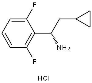 (S)-2-cyclopropyl-1-(2,6-difluorophenyl)ethan-1-amine hydrochloride Structure