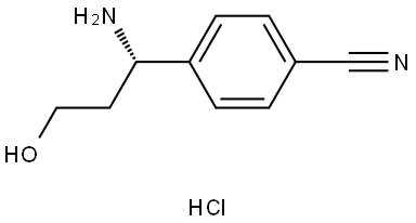 (S)-4-(1-amino-3-hydroxypropyl)benzonitrile hydrochloride Structure