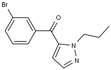 (3-Bromophenyl)(1-propyl-1H-pyrazol-5-yl)methanone Structure